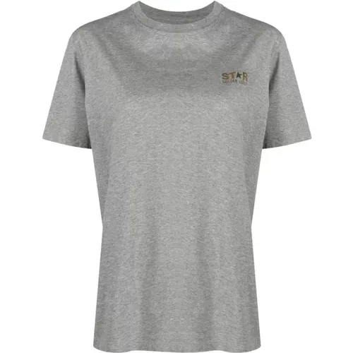 Star Logo Print T-Shirt , female, Sizes: M - Golden Goose - Modalova