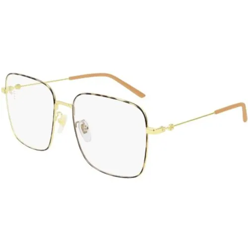Gold Transparent Glasses , unisex, Sizes: 56 MM - Gucci - Modalova