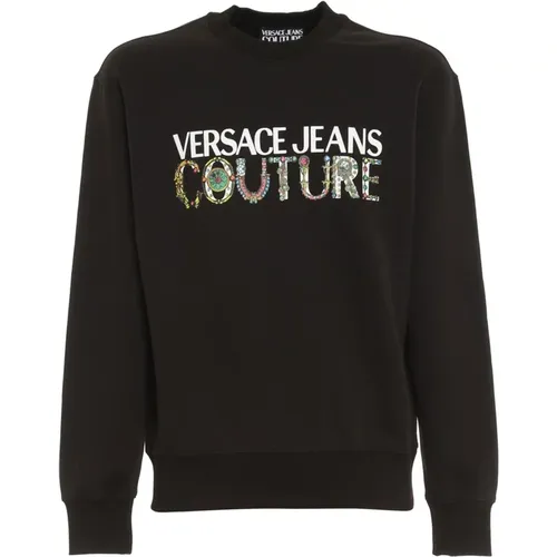 Logo Bedruckter Sweatshirt , Herren, Größe: L - Versace Jeans Couture - Modalova