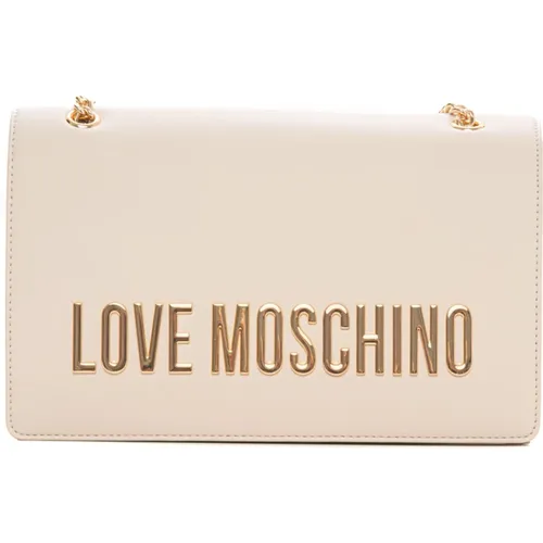 Logo Shoulder Bag with Concealed Placket , female, Sizes: ONE SIZE - Love Moschino - Modalova