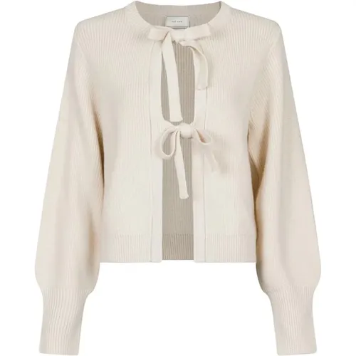 Puffed Sleeve Ivory Sweater , female, Sizes: L, 2XL, M, S - NEO NOIR - Modalova