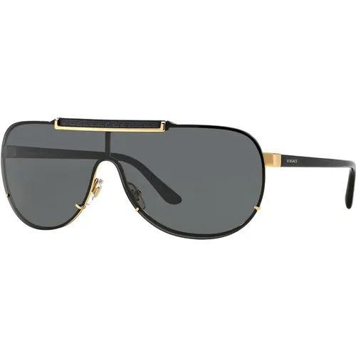 Gold/Dark Grey Sunglasses , unisex, Sizes: 40 MM - Versace - Modalova