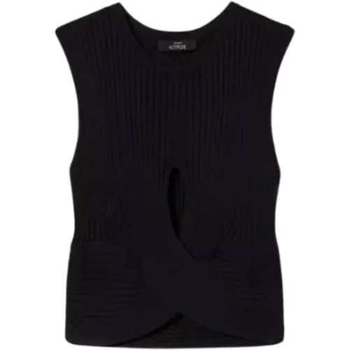 Ribbed Cropped Top , female, Sizes: S, M - Twinset - Modalova