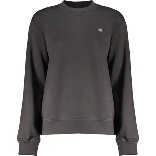 Schwarzer Sweatshirt mit Logo , Damen, Größe: S - Calvin Klein - Modalova