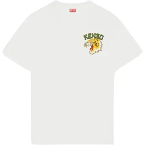 Jungle Tiger Emblem T-Shirt , Herren, Größe: L - Kenzo - Modalova