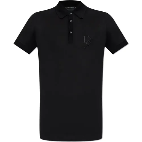 Baumwollpolo mit Logo , Herren, Größe: XL - Dolce & Gabbana - Modalova