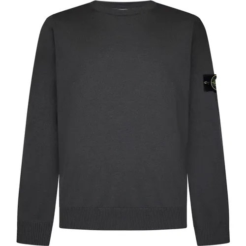 Grauer Wollpullover Aw24 - Stone Island - Modalova