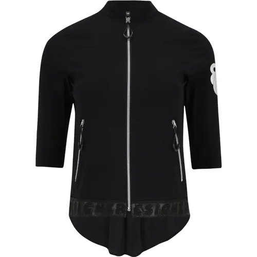 Lässig Geschnittene Jacke mit Silber Motivprint , Damen, Größe: XL - Doris Streich - Modalova