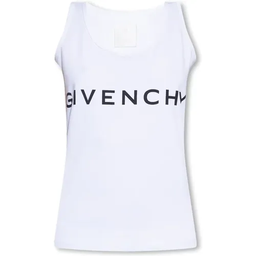 Sleeveless Top with logo , female, Sizes: M, S - Givenchy - Modalova