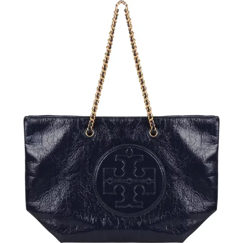 Ella Patent Leather Chain Tote , female, Sizes: ONE SIZE - TORY BURCH - Modalova