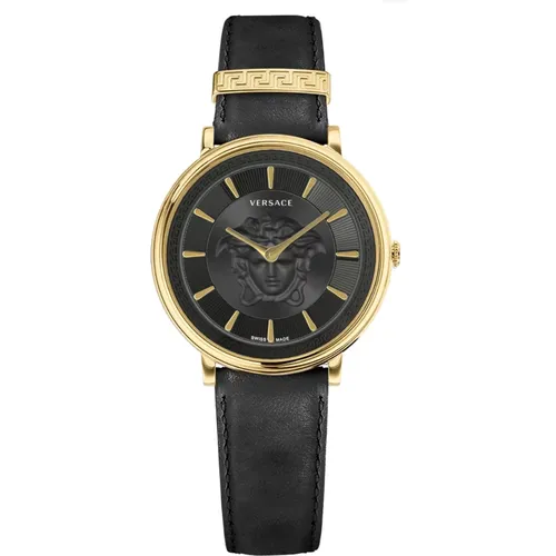 Elegant V Circle Watch for Women , female, Sizes: ONE SIZE - Versace - Modalova