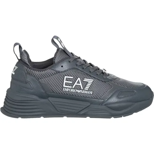 Stylish Men's Lace Sneakers , male, Sizes: 8 1/2 UK - Emporio Armani EA7 - Modalova