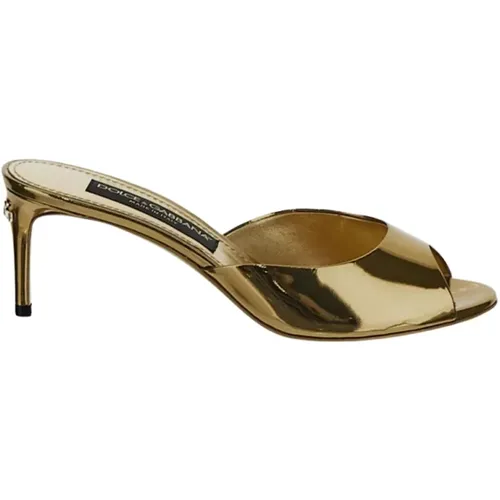 Elegante Leder High Heel Sandalen , Damen, Größe: 36 EU - Dolce & Gabbana - Modalova