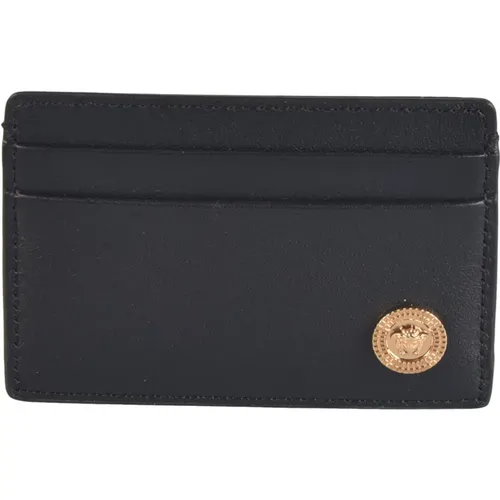 Medusa Plaque Cardholder Wallet , male, Sizes: ONE SIZE - Versace - Modalova