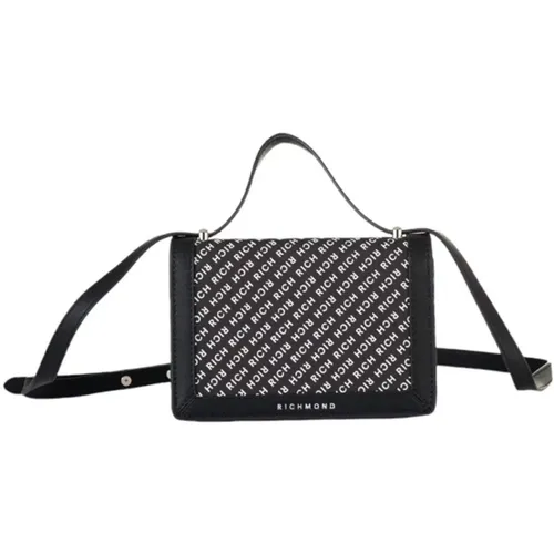 Elegante schwarze Leder-Schultertasche , Damen, Größe: ONE Size - Richmond - Modalova