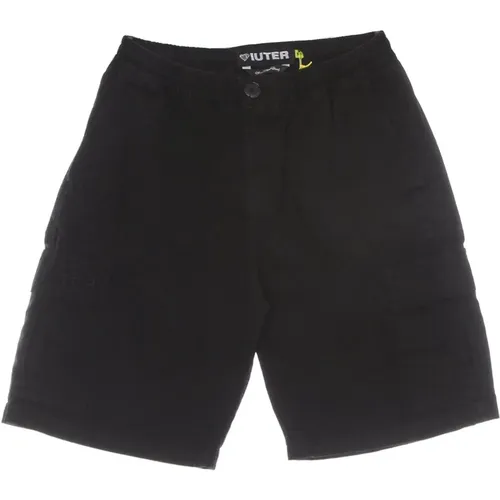 Schwarze Cargo Shorts Ripstop Stoff - IUTER - Modalova