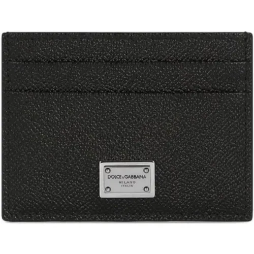 Leather Card Slots Bag , male, Sizes: ONE SIZE - Dolce & Gabbana - Modalova