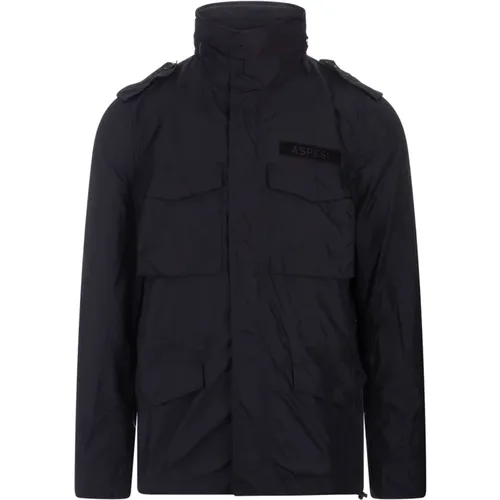 Navy Blaue Feldjacke , Herren, Größe: 2XL - Aspesi - Modalova