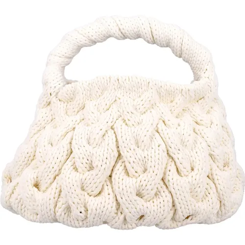 Off Cable Knit Handbag , female, Sizes: ONE SIZE - JW Anderson - Modalova