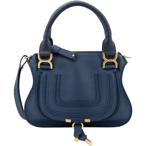 Blau Lederhandtasche mit Reißverschluss - Chloé - Modalova