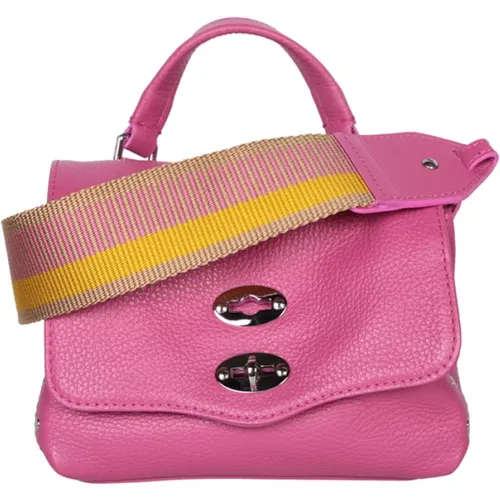 Leder Handtasche mit Schulterriemen , Damen, Größe: ONE Size - Zanellato - Modalova
