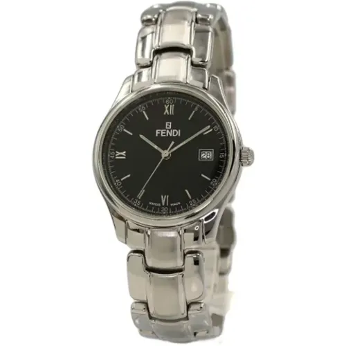 Pre-owned stainless steel silver watch , female, Sizes: ONE SIZE - Fendi Vintage - Modalova