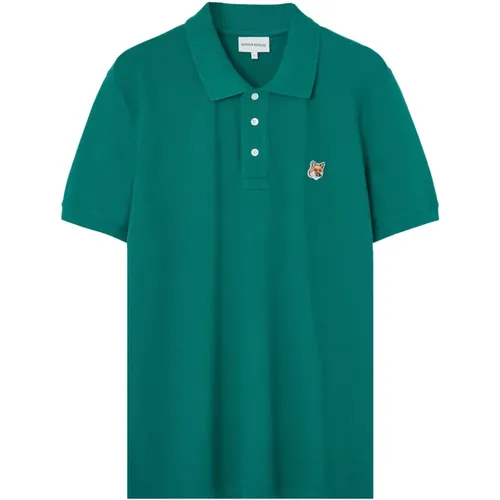 Fox Head Patch Polo Shirt , male, Sizes: L, S, M - Maison Kitsuné - Modalova