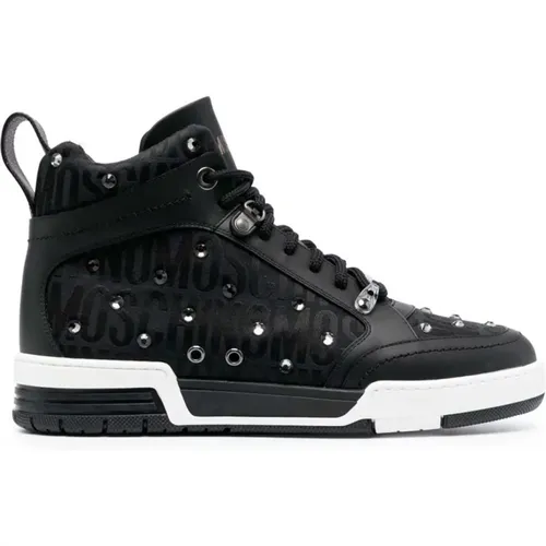 Crystal Detail Sneakers , male, Sizes: 11 UK - Moschino - Modalova