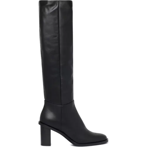 Stylish Leather Block Heel Boots , female, Sizes: 6 UK - Max Mara - Modalova