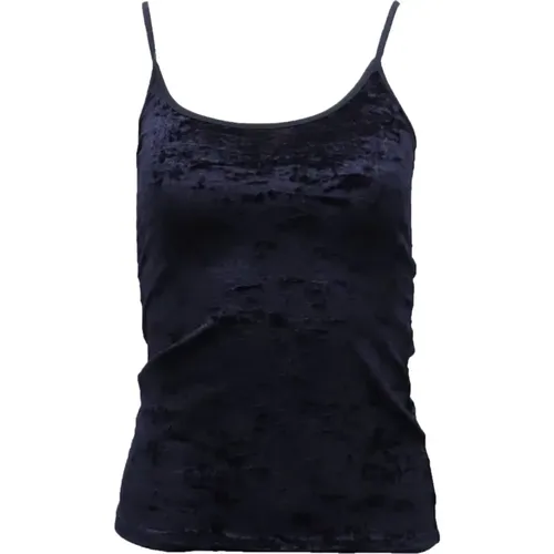 Navy Velvet Camisole Top , female, Sizes: XS - Vince - Modalova