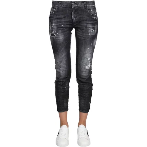 Trendy Jennifer Cropped Jeans , female, Sizes: S - Dsquared2 - Modalova