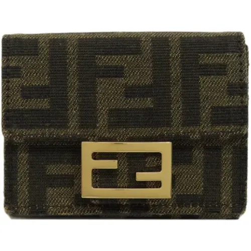 Pre-owned Canvas wallets , female, Sizes: ONE SIZE - Fendi Vintage - Modalova