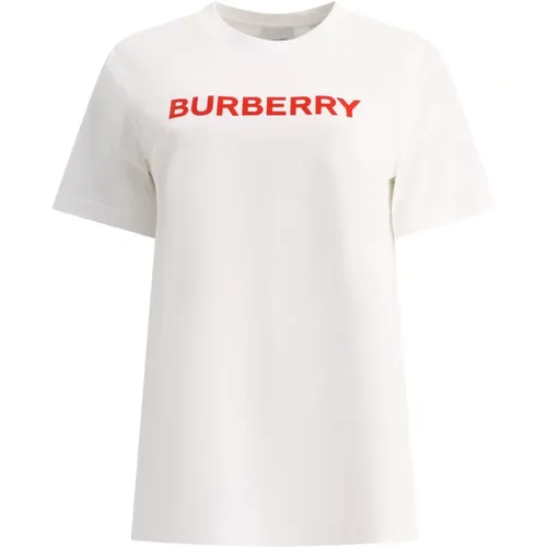 Margot T-Shirt aus 100% Baumwolle , Damen, Größe: L - Burberry - Modalova