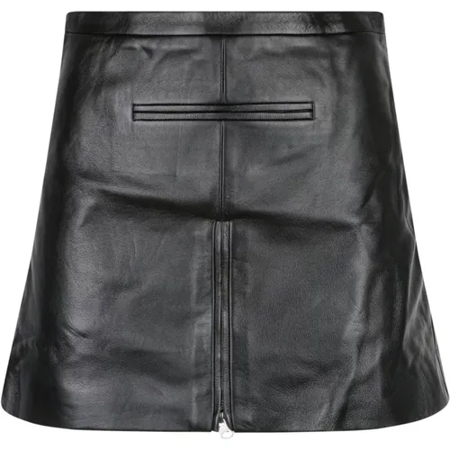 Mini Leather Skirt , female, Sizes: 2XS, XS - Courrèges - Modalova