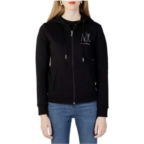 Schwarzer Damen Sweatshirt , Damen, Größe: M - Armani Exchange - Modalova