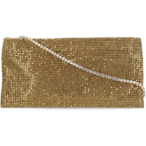 Goldene Kristall-Schultertasche , Damen, Größe: ONE Size - Benedetta Bruzziches - Modalova