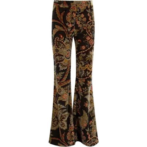 Multicoloured Paisley Print High Waist Trousers , female, Sizes: M, S - ETRO - Modalova