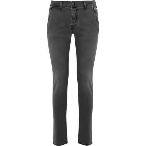 Schmale Passform Graue Denim Hose - Roy Roger's - Modalova