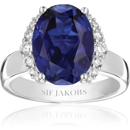 Blauer Zirkonia Ellisse Grande Ring,Grande Ellisse Silberring - Sif Jakobs Jewellery - Modalova