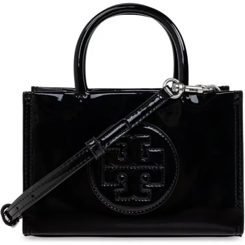 Schwarze Schultertasche mit Lack-Finish , Damen, Größe: ONE Size - TORY BURCH - Modalova