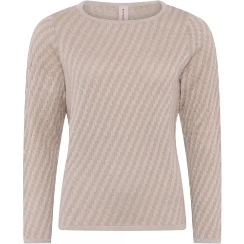 Besondere karierte Pullover-Bluse in Bark , Damen, Größe: 2XL - Skovhuus - Modalova