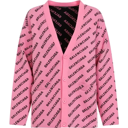 All-Over Cardigan in Pink und Schwarz - Balenciaga - Modalova