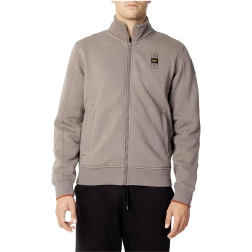 Zip Turtleneck Sweatshirt with Side Pockets , male, Sizes: S, 2XL - Blauer - Modalova
