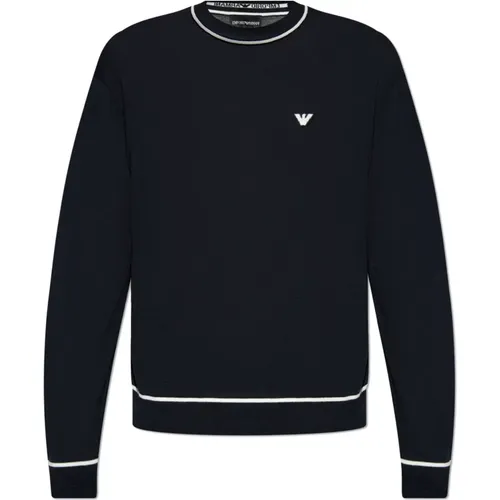 Sweater with logo , male, Sizes: S, M, XL, L - Emporio Armani - Modalova