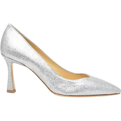 Glitter Silver Decolté Luxury Shoes , female, Sizes: 5 UK, 4 1/2 UK, 4 UK - L'arianna - Modalova