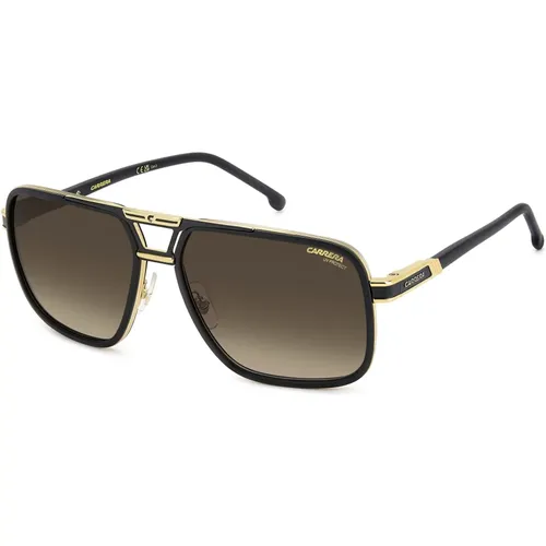 Matte Gold Sunglasses Brown Gradient , male, Sizes: 61 MM - Carrera - Modalova