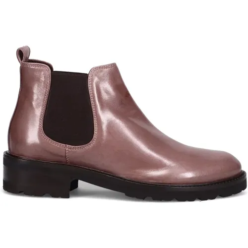 Chic Dove Grey Leather Boots , female, Sizes: 4 1/2 UK, 5 1/2 UK, 5 UK - Lorenzo Masiero - Modalova