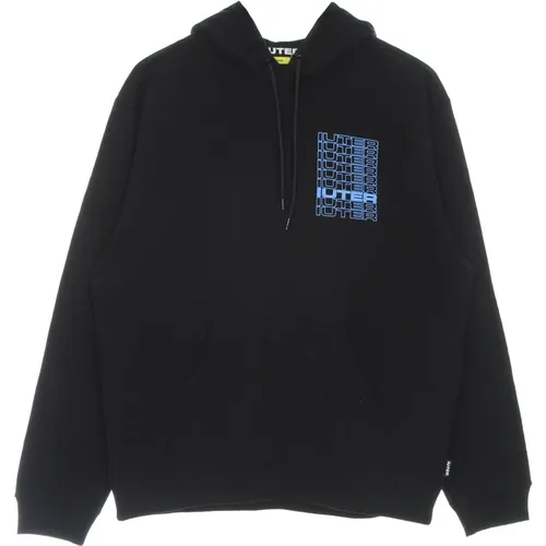 Schwarzer Kapuzenpullover mit Rückendruck , Herren, Größe: XS - IUTER - Modalova