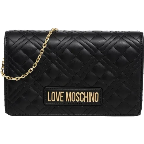 Chic Shoulder Bag with Magnet Closure , female, Sizes: ONE SIZE - Love Moschino - Modalova