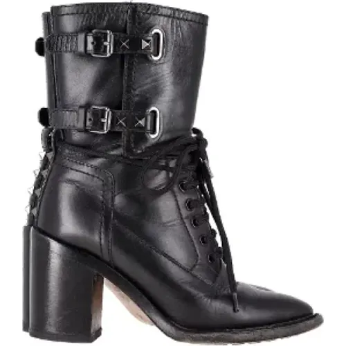 Pre-owned Leather boots , female, Sizes: 2 1/2 UK - Valentino Vintage - Modalova